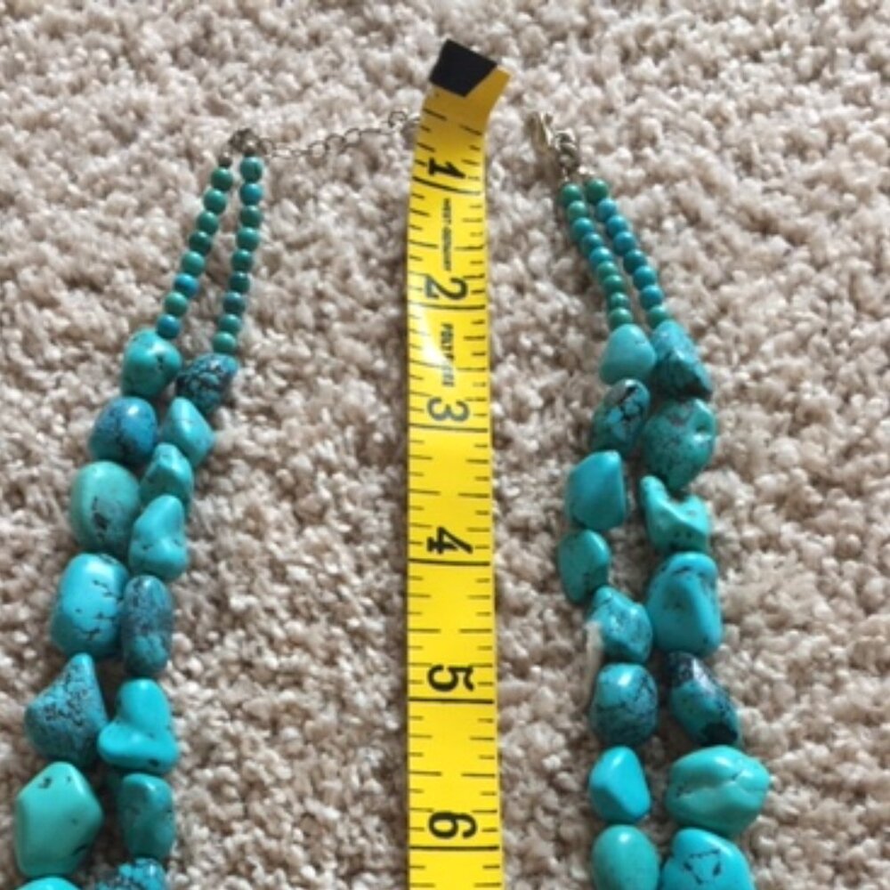 Turquoise Double Stranded Necklace - image 6
